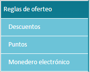 Menu Reglas de oferteo