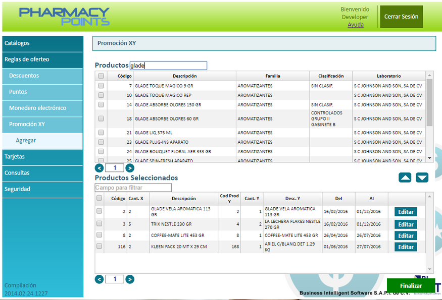 promocion XY filtrado 